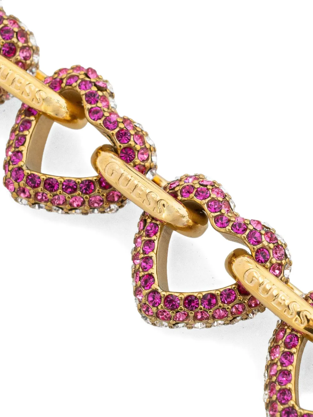 GUESS USA Hartvormige armband verfraaid met kristallen - Goud