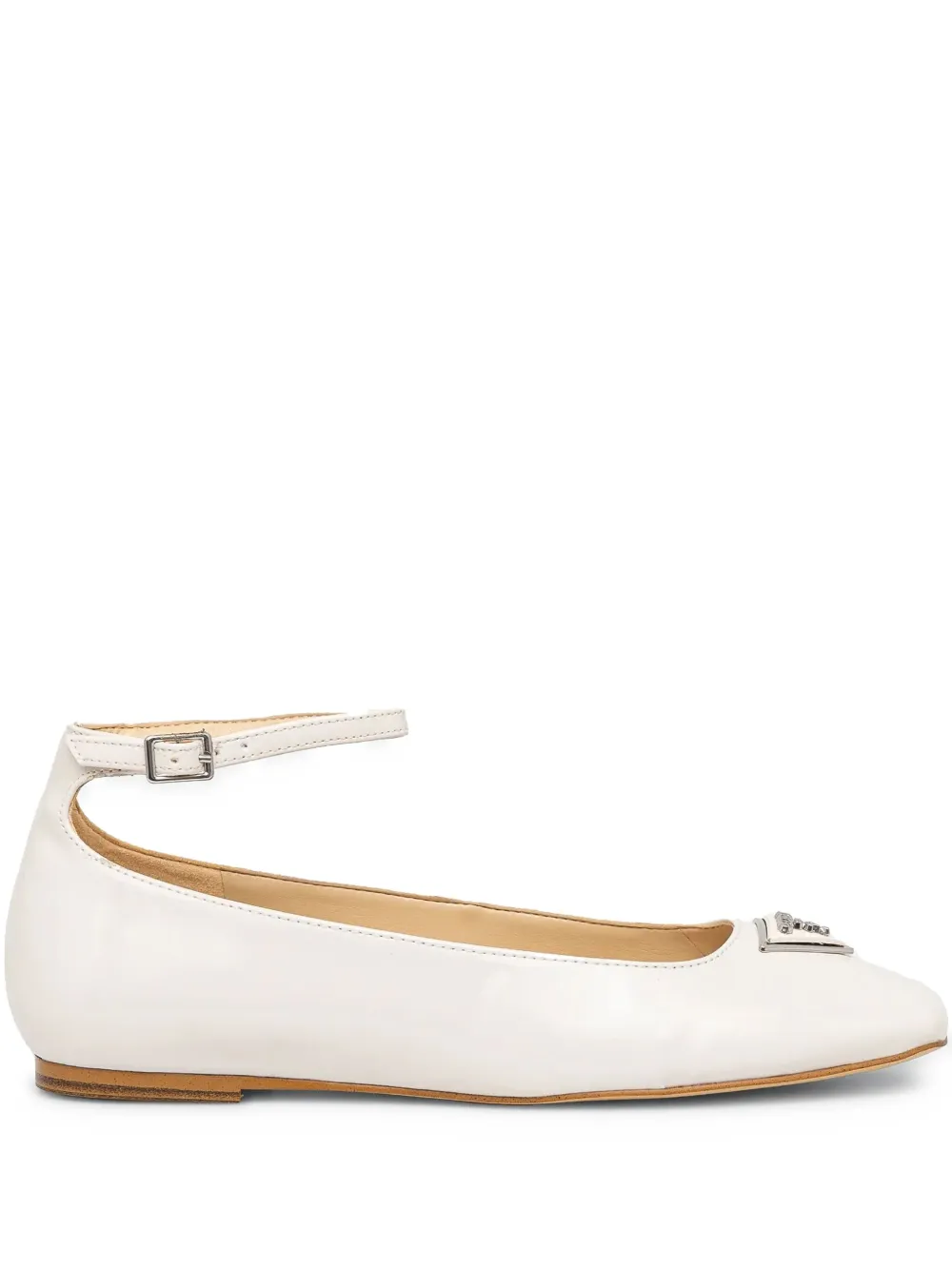 GUESS USA Ballerina's met logoplakkaat Beige