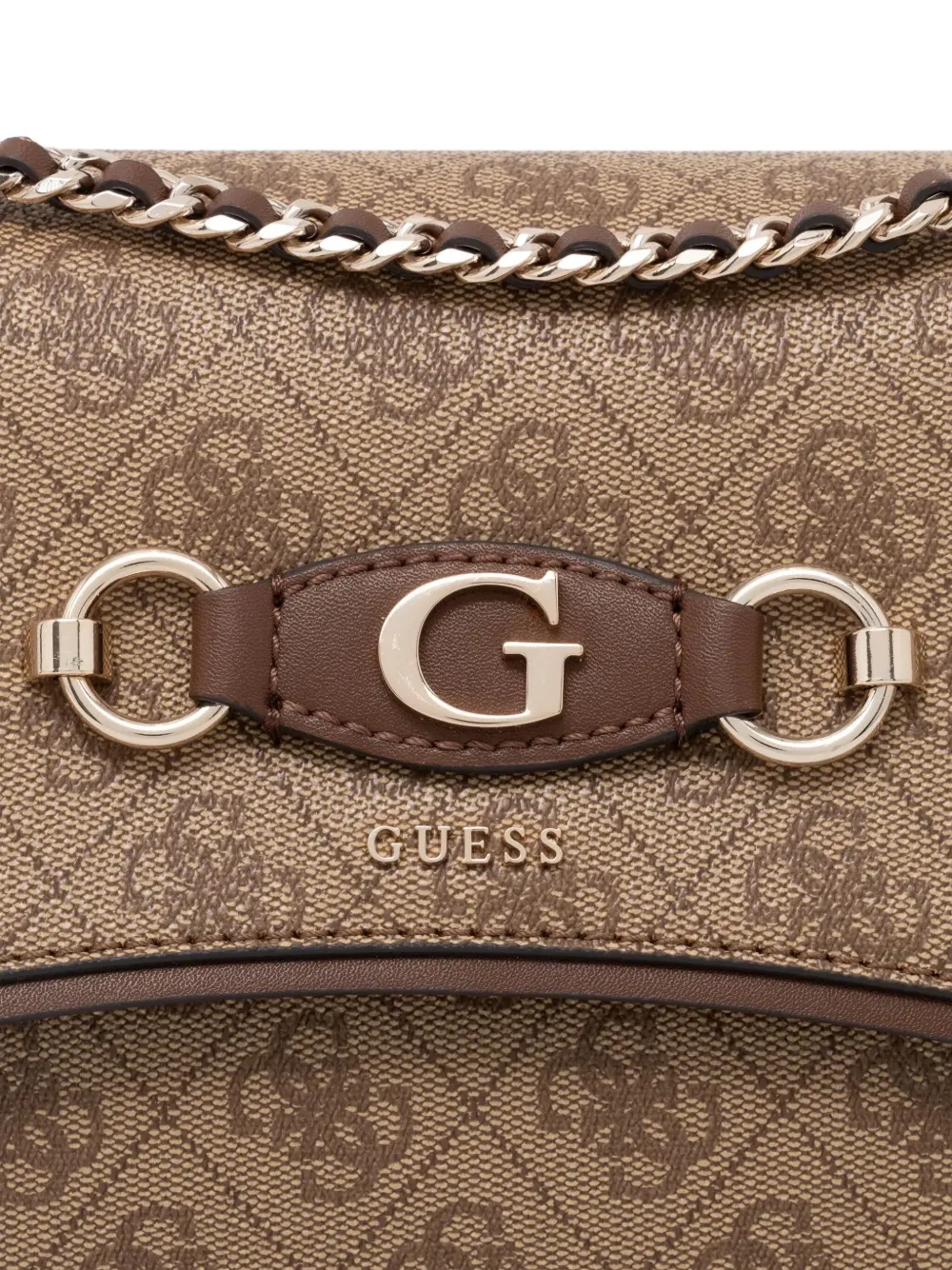 Guess Usa Izzy Cross Body Bag In Brown