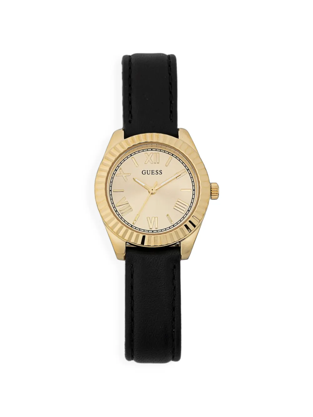 GUESS USA mini Luna black gold-tone analog watch - Oro