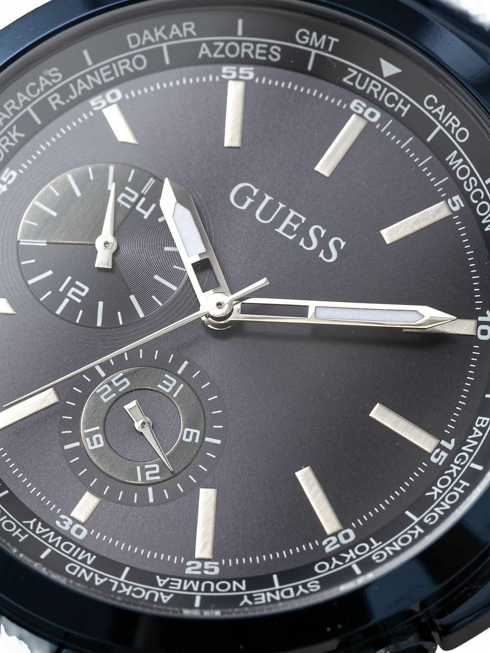 GUESS USA Roestvrij stalen horloge 44 mm - Blauw