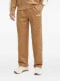 GUESS USA 4G-pattern side-stripe track pants - Neutrals