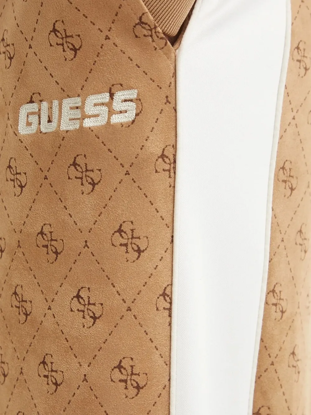 GUESS USA Trainingsbroek met zijstreep en 4G-patroon Beige