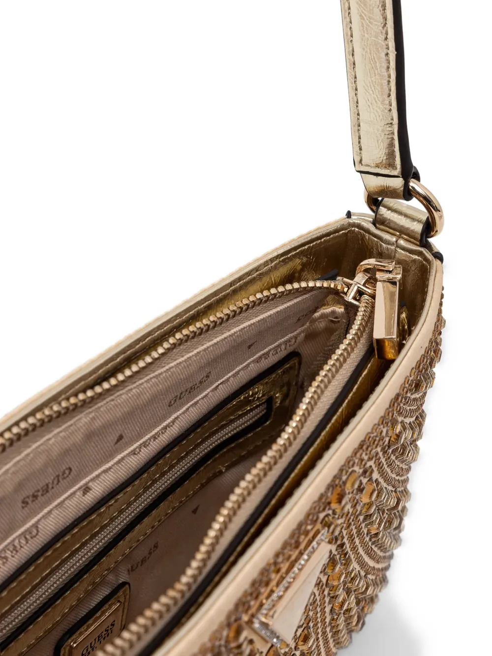 GUESS USA Beauvoir schoudertas Goud
