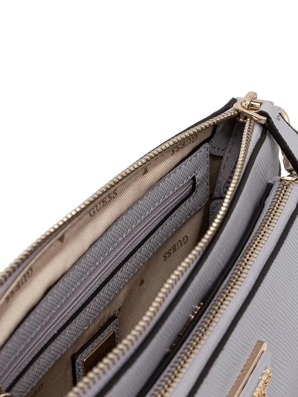 GUESS USA Noelle crossbodytas met logodetail Grijs