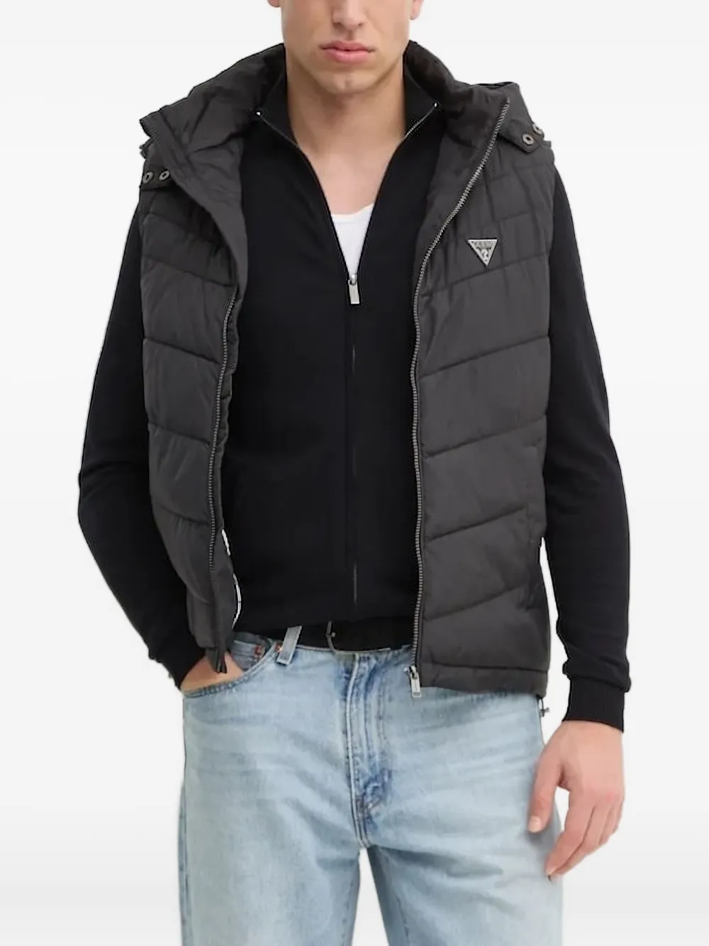 GUESS USA Bodywarmer met capuchon Zwart