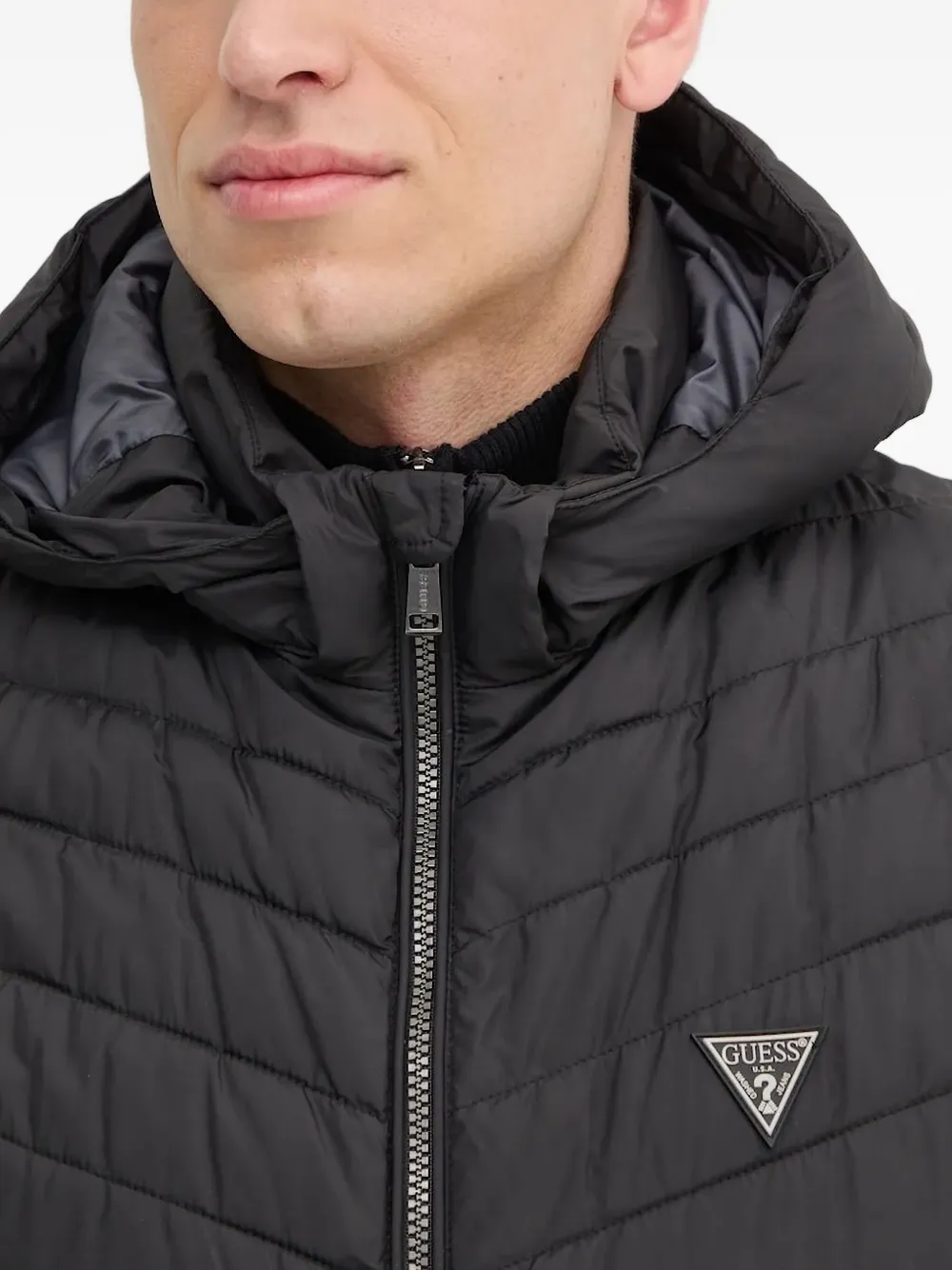 GUESS USA Bodywarmer met capuchon Zwart