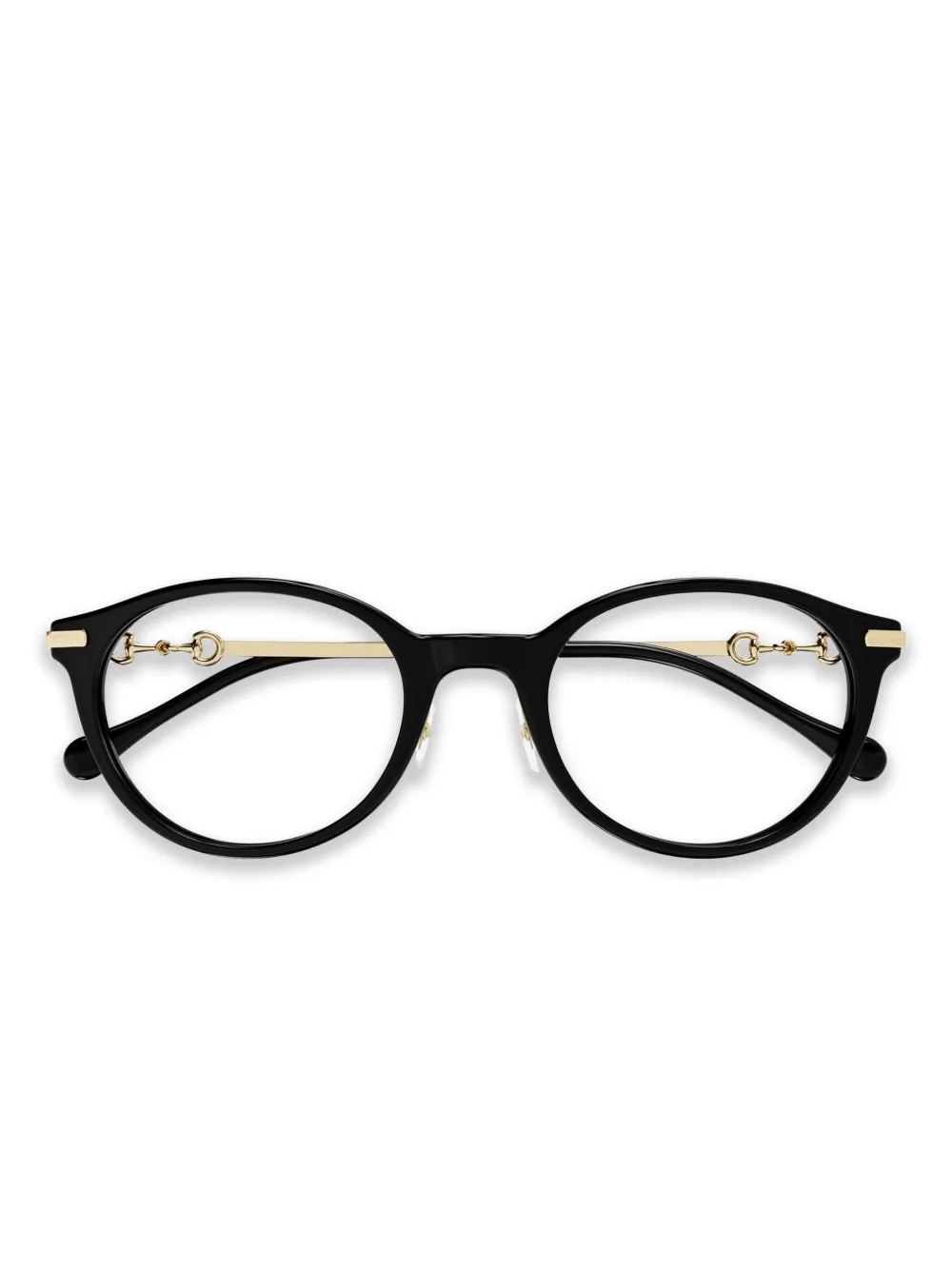 Gucci Eyewear Occhiali Horsebit tondi - Black