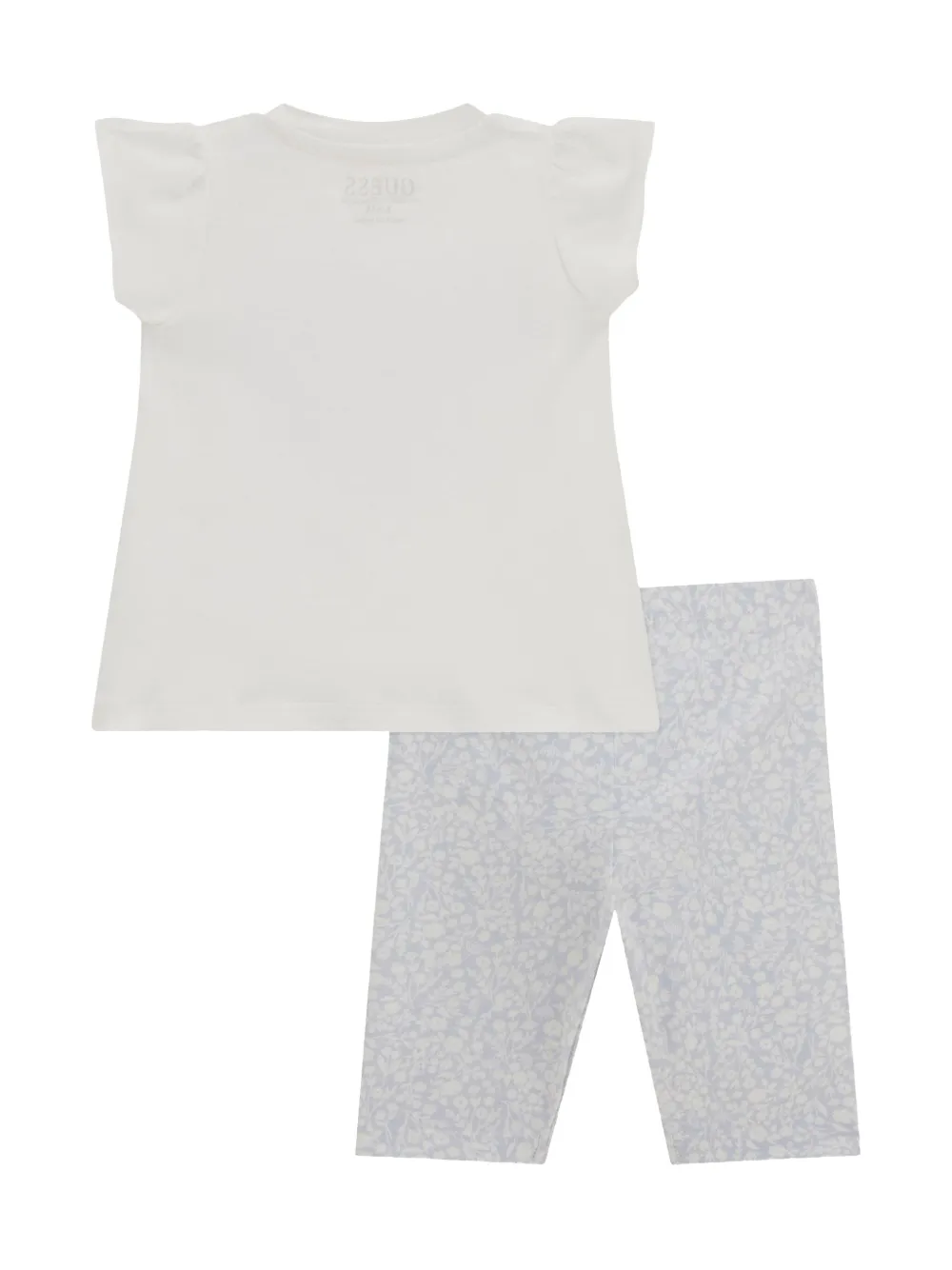 guess kids Katoenen broek met logopatch - Wit