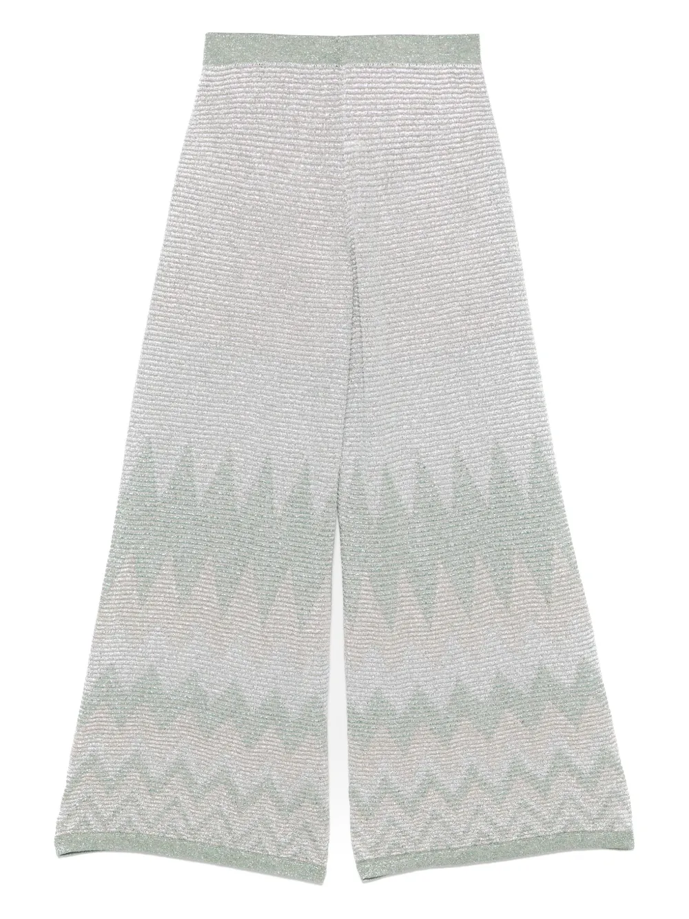 D.Exterior chevron-knit trousers - Groen