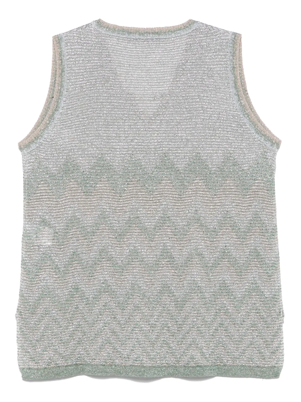 D.Exterior chevron-knit vest - Groen