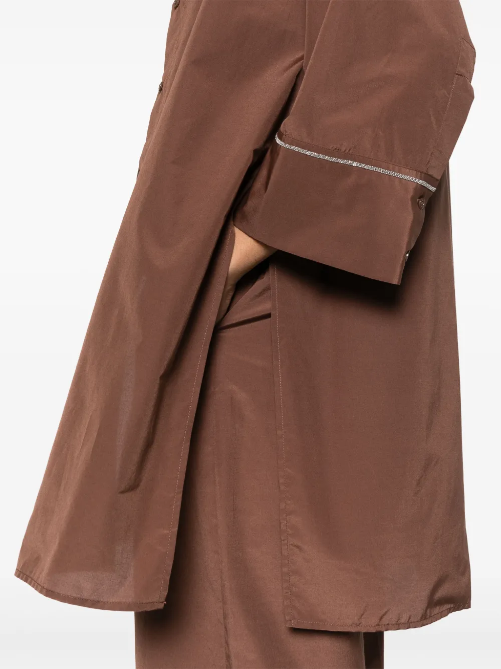 Shop Peserico Bead-detail Shirt In Brown