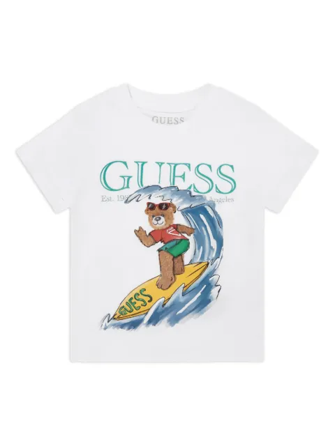 guess kids printed cotton t-shirt