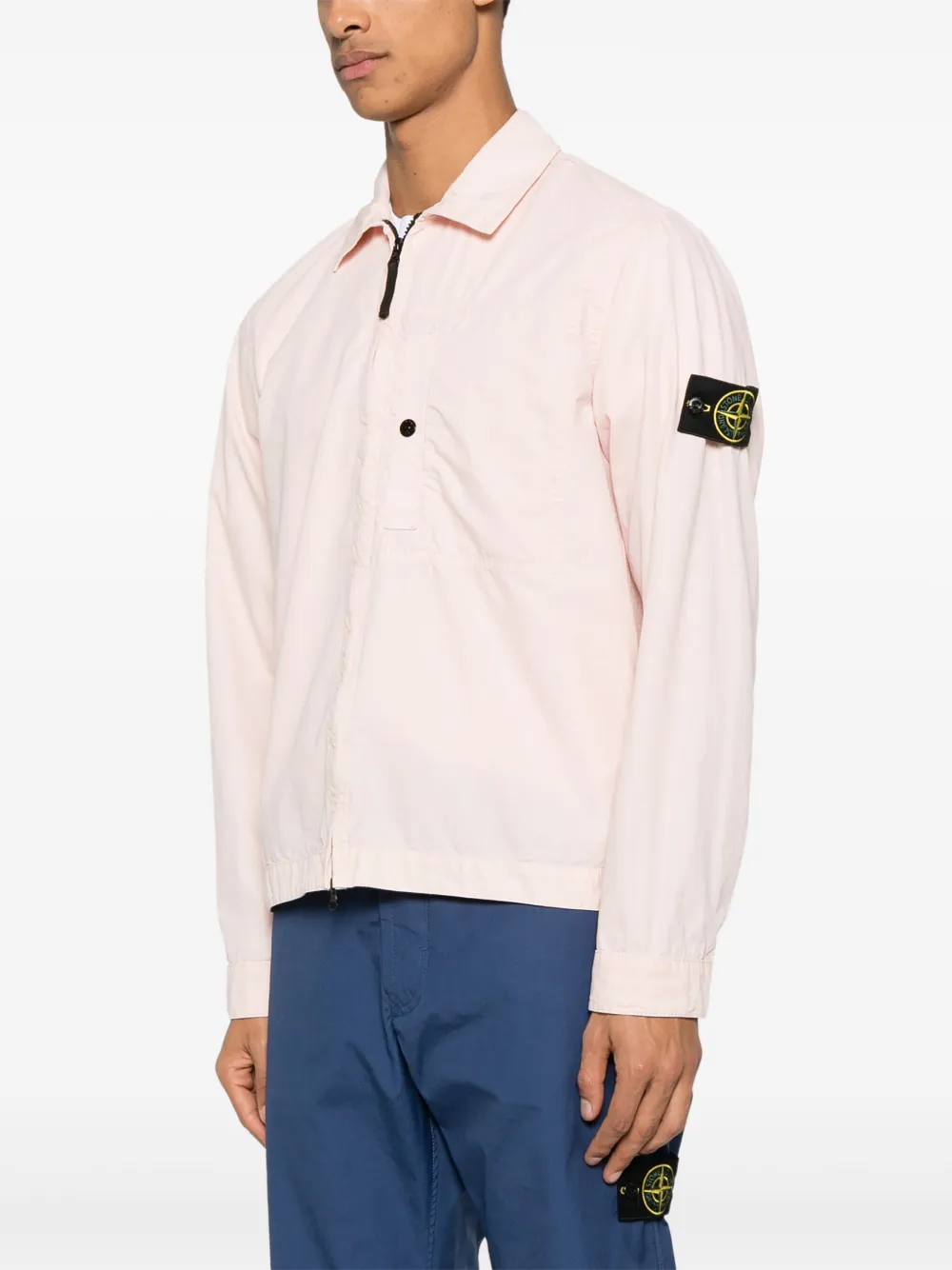 Stone Island Shirtjack met Compass-logopatch Roze