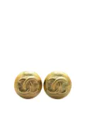 CHANEL Pre-Owned 1995 Gold Plated CC Clip On Earrings costume earrings