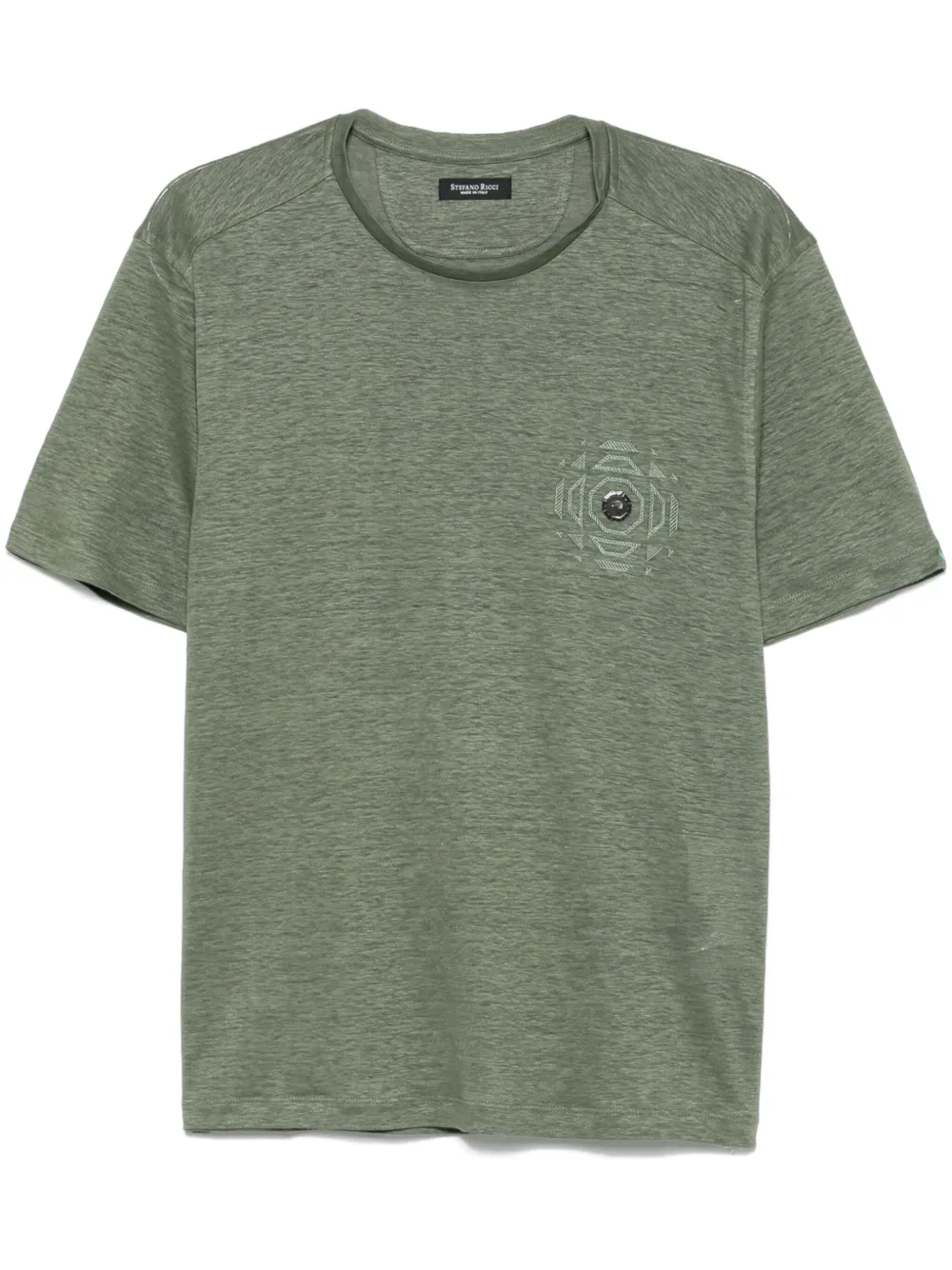 Stefano Ricci playera de lino | verde | Image 1