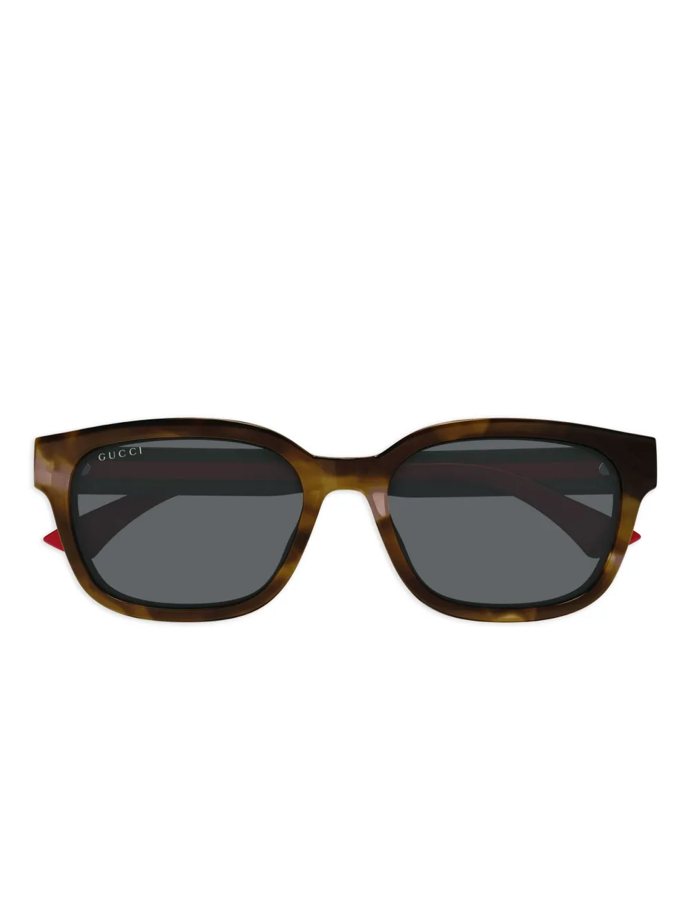 Gucci Eyewear Occhiali da sole squadrati con lenti colorate - Marrone