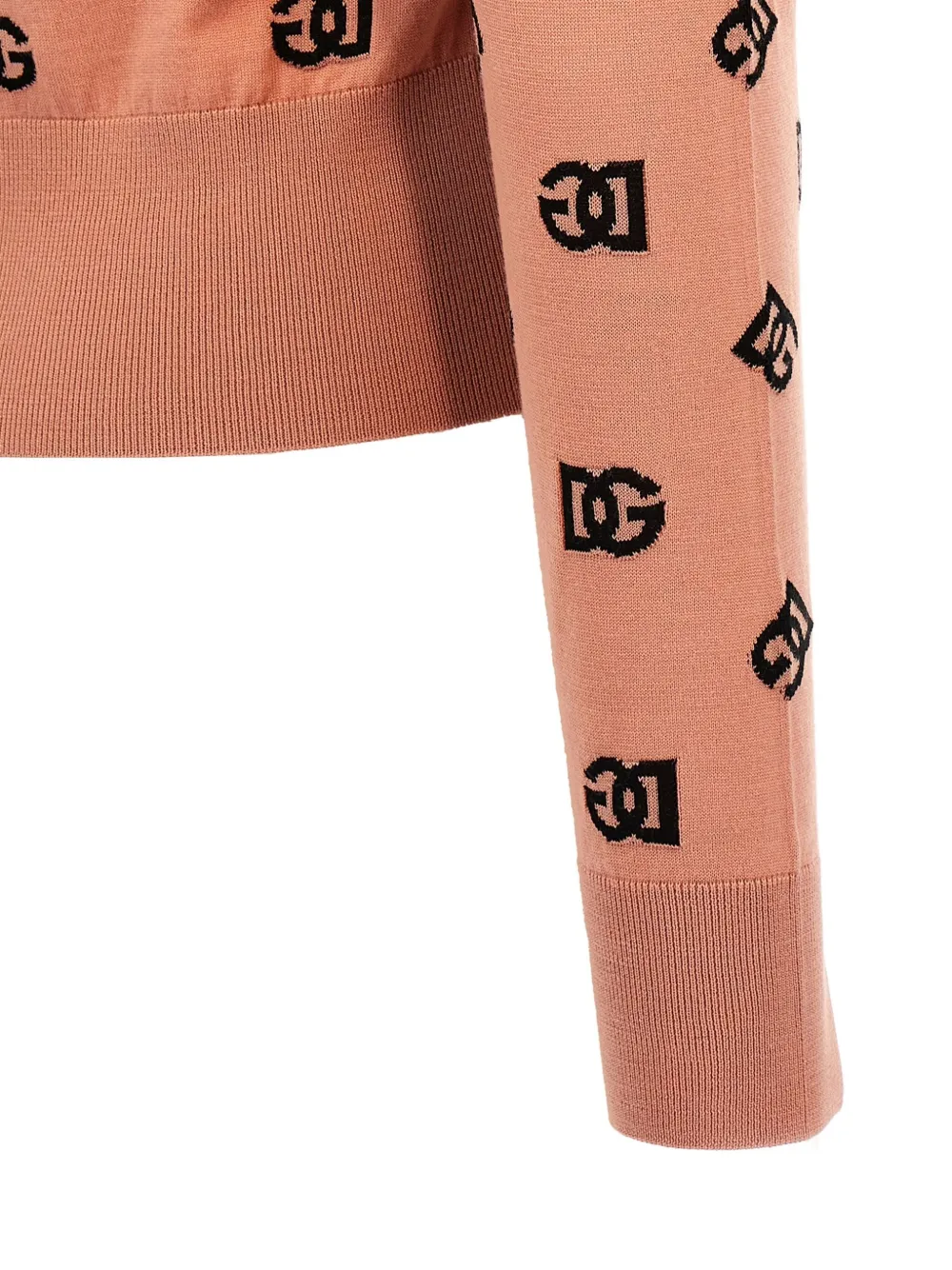 Dolce & Gabbana Wool-silk Logo Jumper In Pink