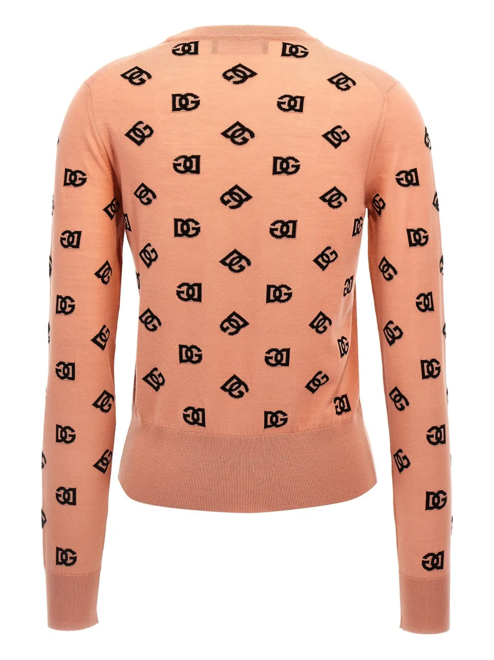 Dolce & Gabbana wool-silk logo jumper - Roze