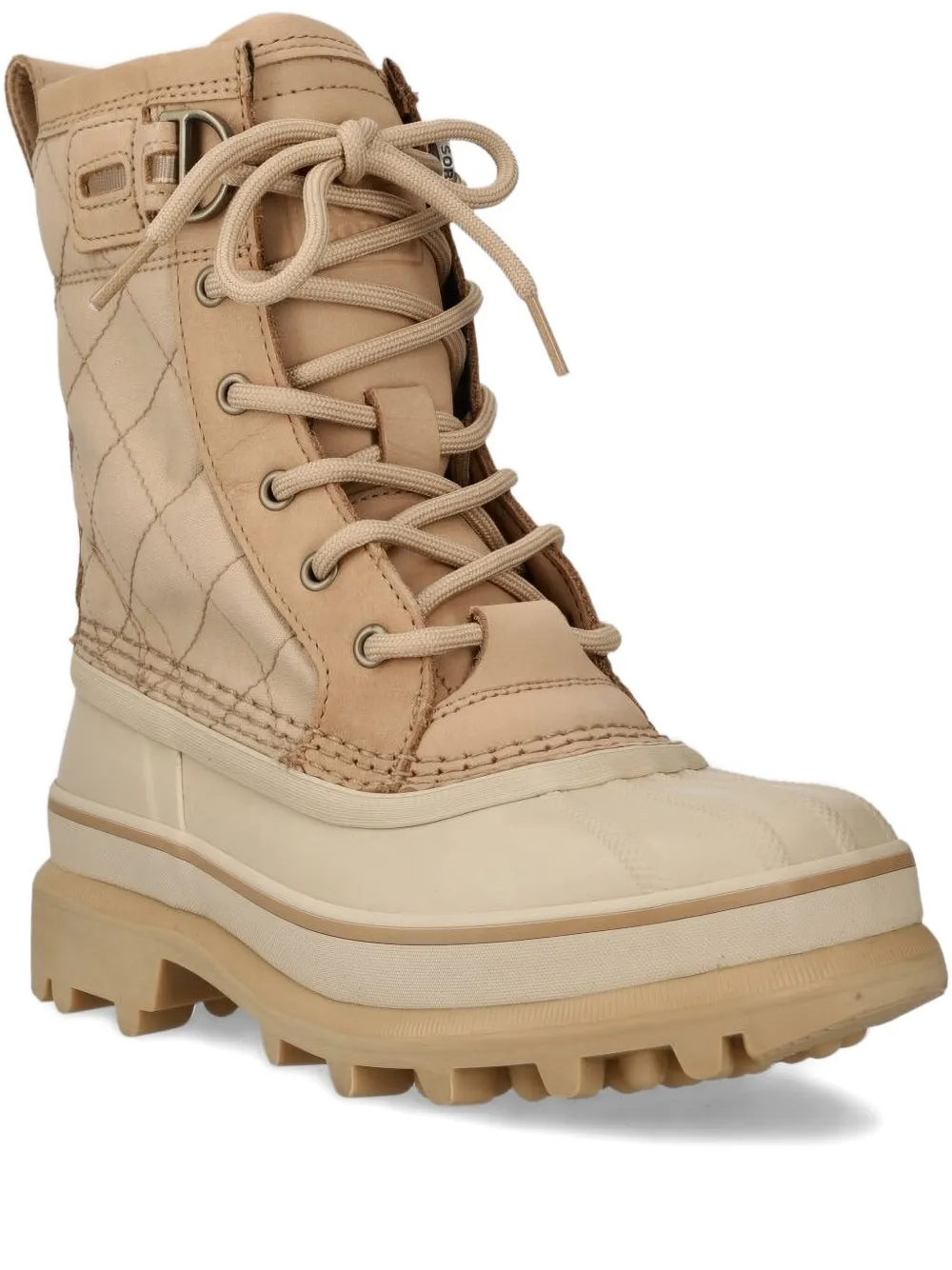 Sorel Quilted Lace-up Boots In Neutral