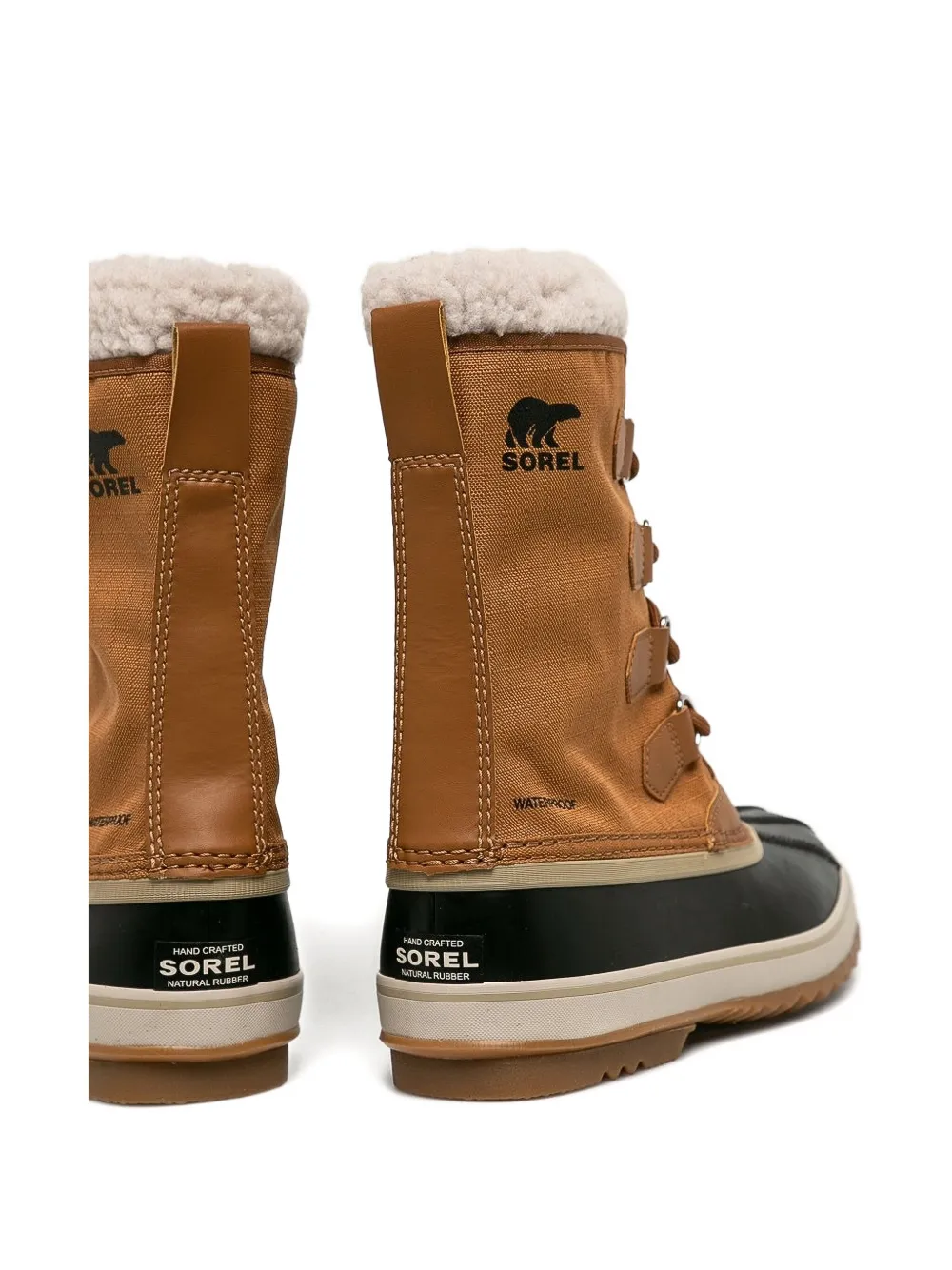 SOREL lace-up shearling-lined snow boots Brown