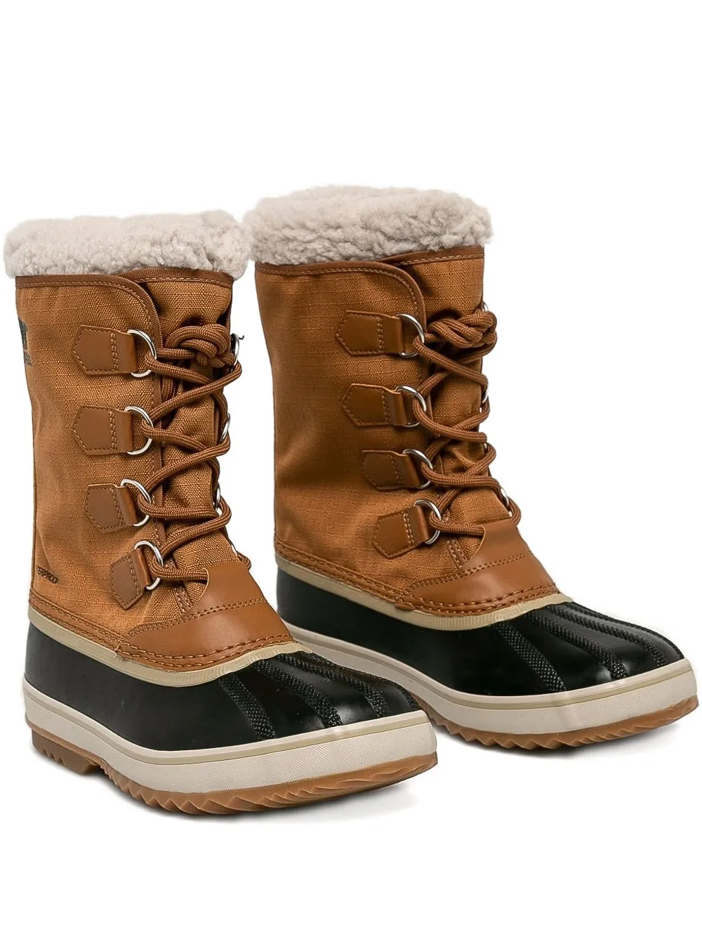SOREL lace-up shearling-lined snow boots Brown