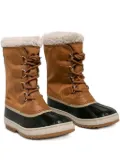 SOREL lace-up shearling-lined snow boots - Brown