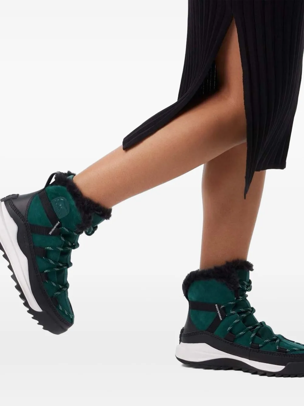 Sorel Leather Lace-up Boots In Green