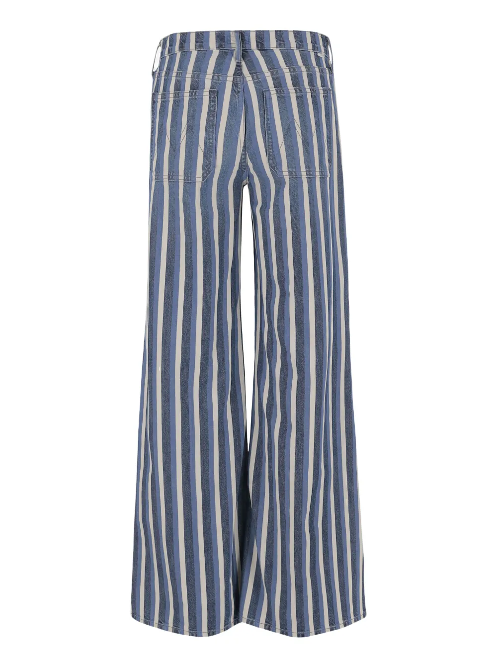 MOTHER striped wide-leg jeans - Blauw