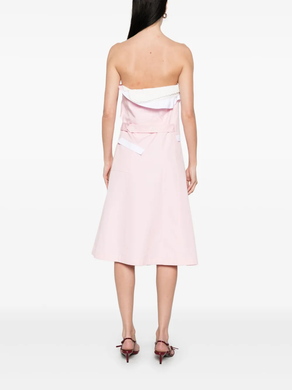 Miu Gelaagde mini-jurk Roze