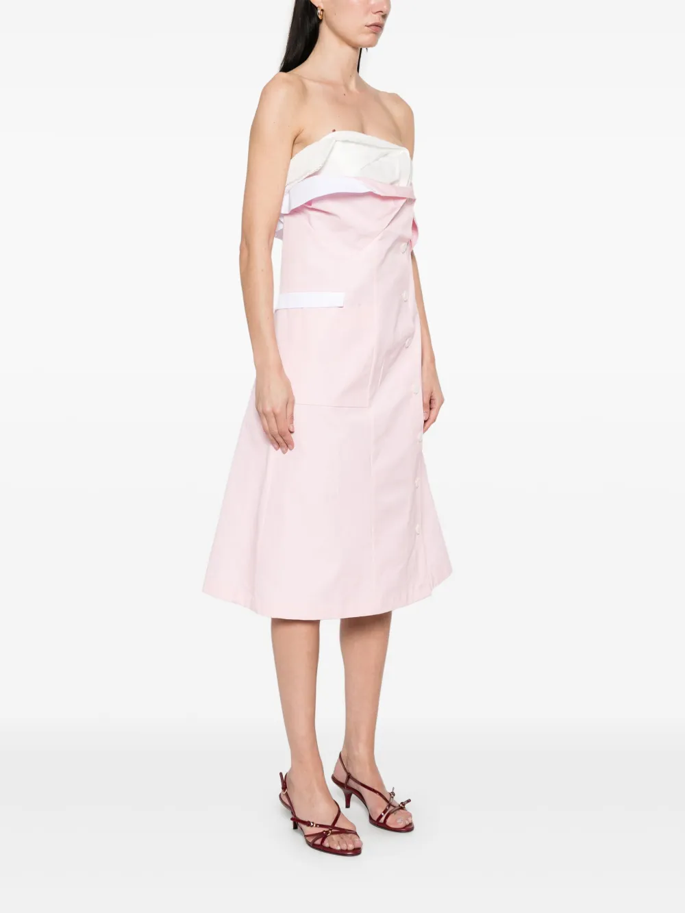 Miu Gelaagde mini-jurk Roze