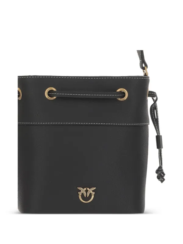 ★関税込み★ PINKO BLACK LEATHER SHOULDER BAG PINKO Leather Shoulder Bag | Black | FARFETCH