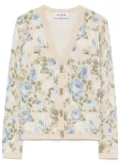 Blugirl floral-print lurex cardigan - Neutrals