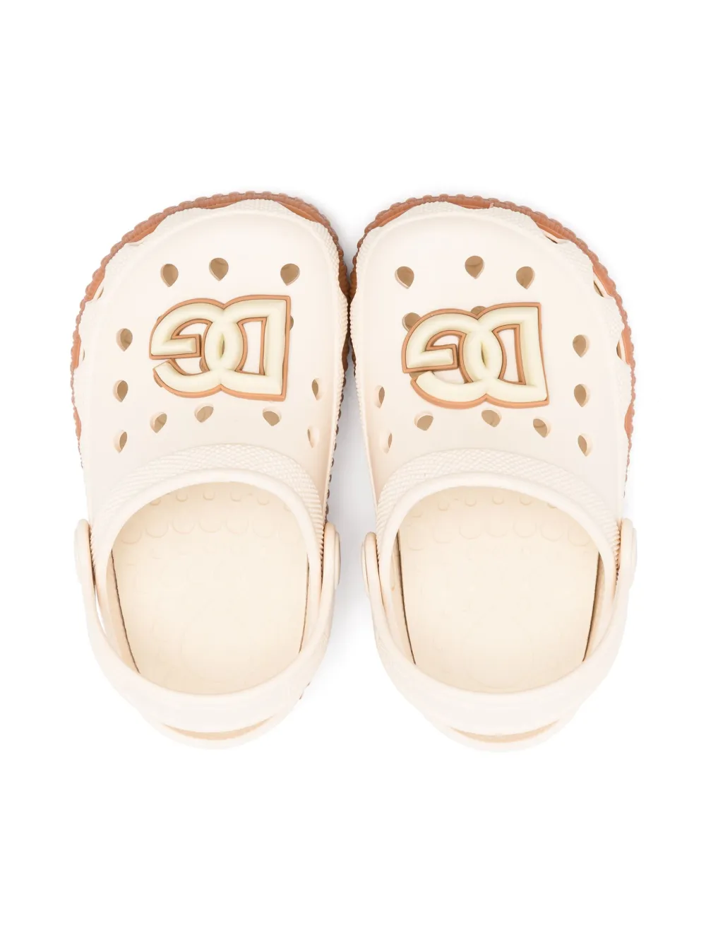 Dolce & Gabbana Kids logo-embossed sandals Yellow