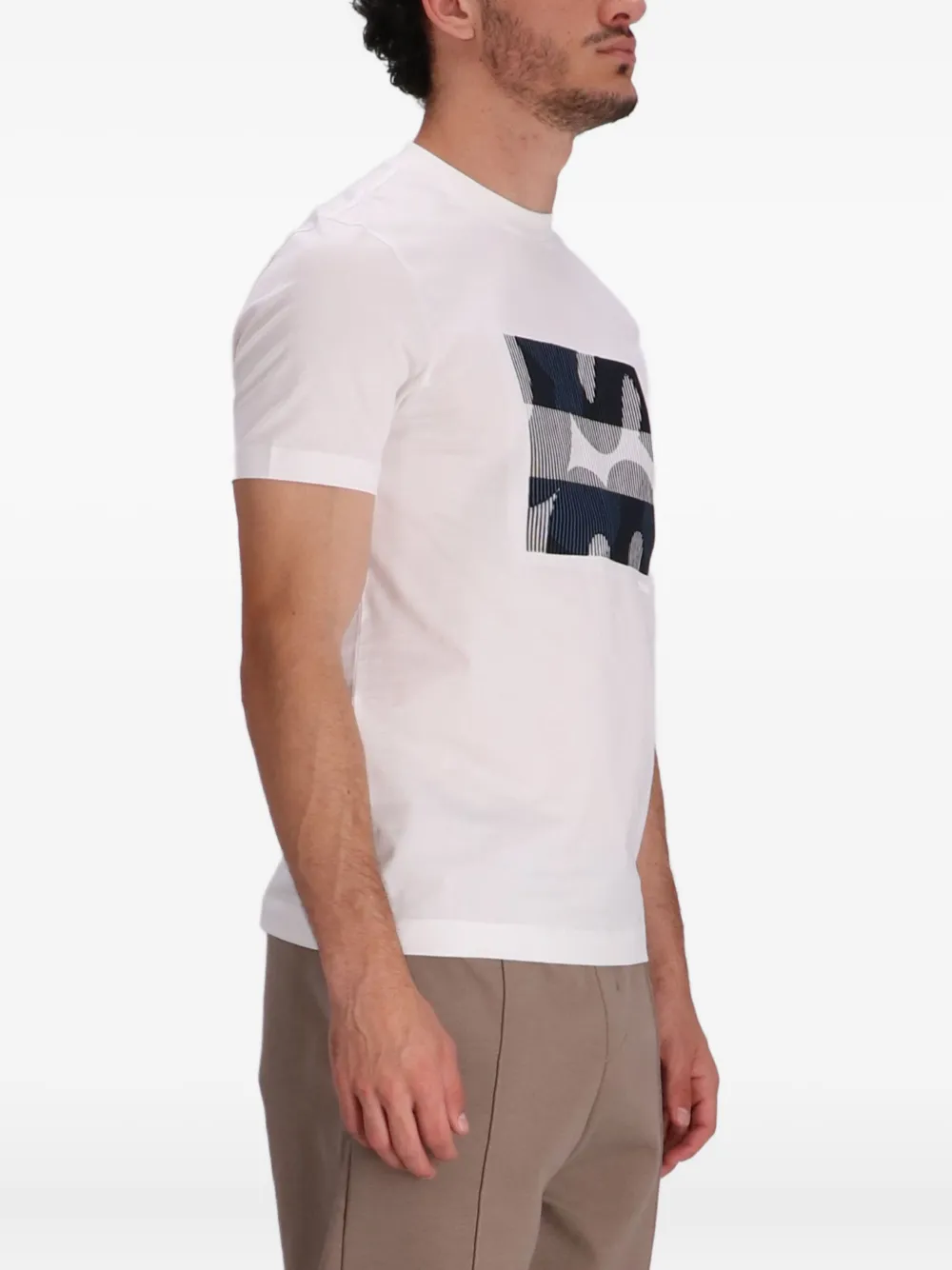 BOSS T-shirt met logoprint Wit