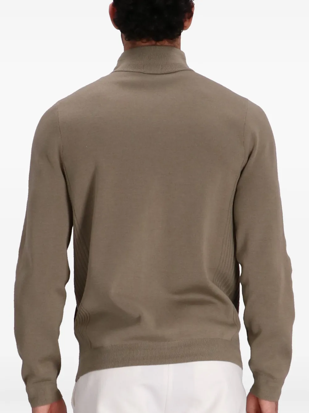 Hugo Boss Knitted Cardigan In Neutrals
