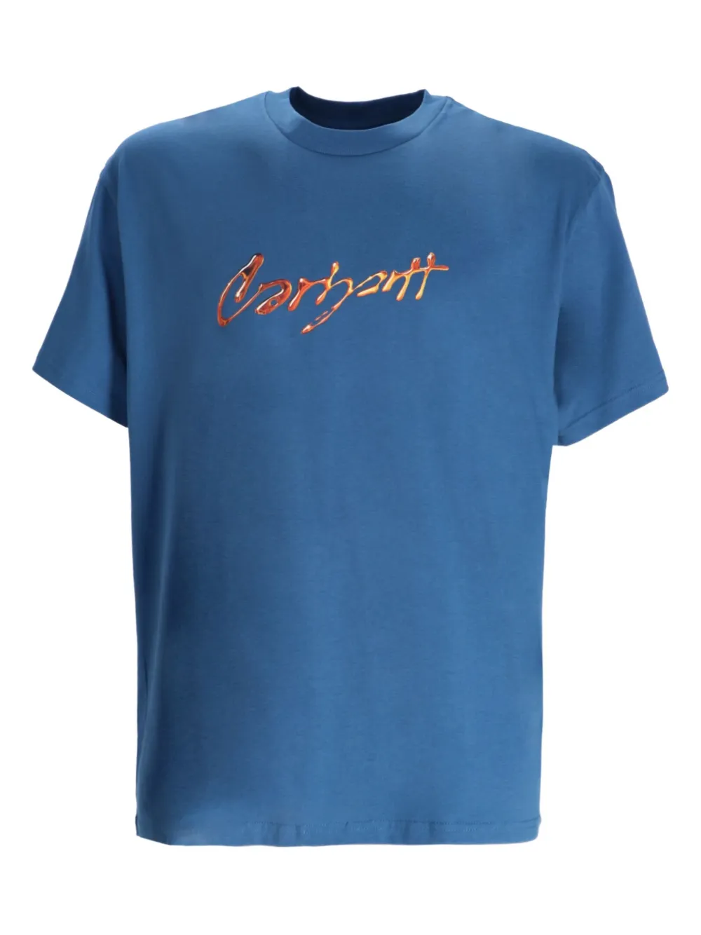 Carhartt WIP Drip Script T-shirt | Blue | Image 1