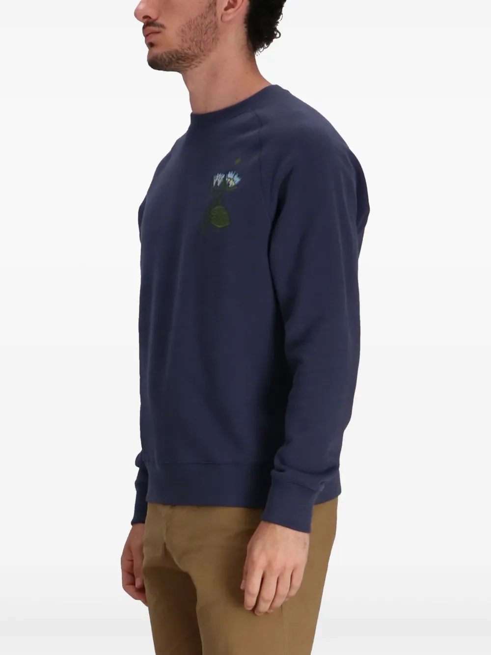 PS Paul Smith Sweater met geborduurde bloemen Blauw