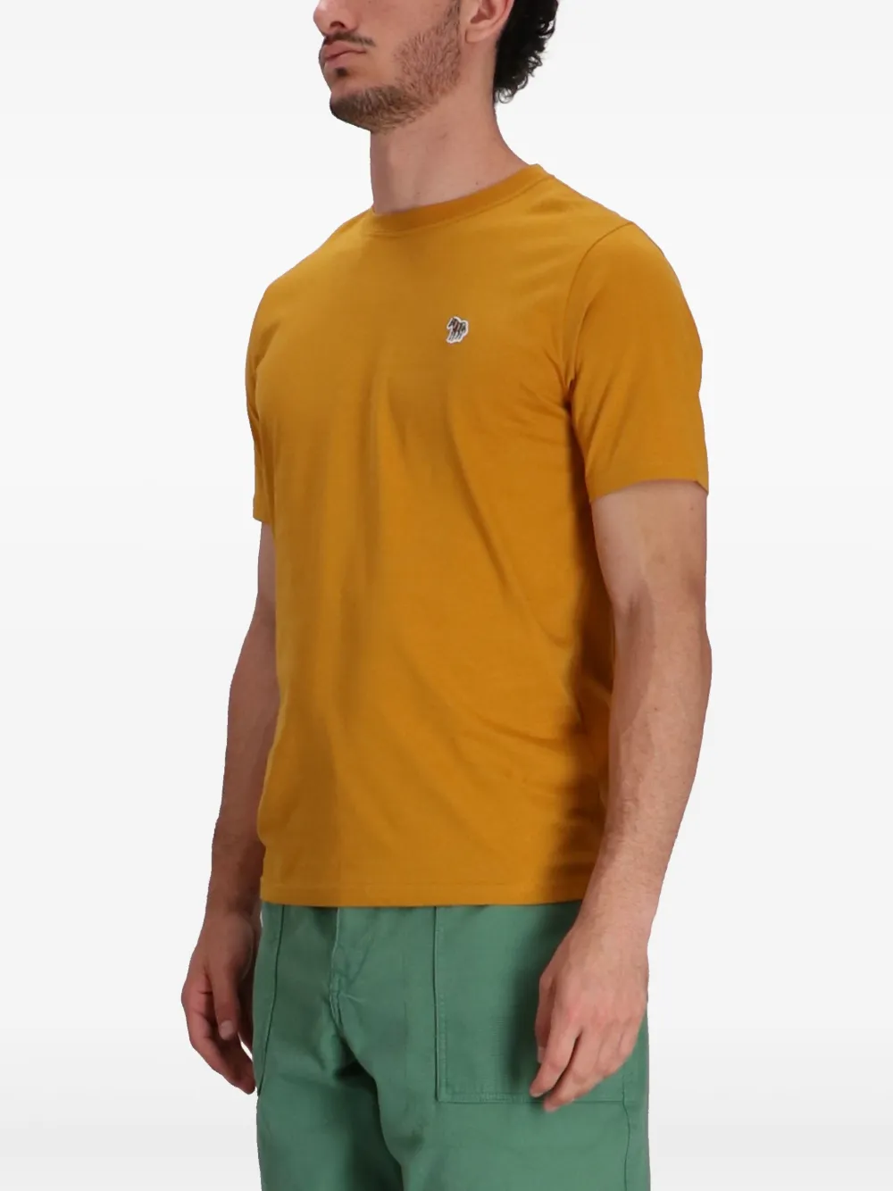 PS Paul Smith T-shirt met zebraapplicatie Geel