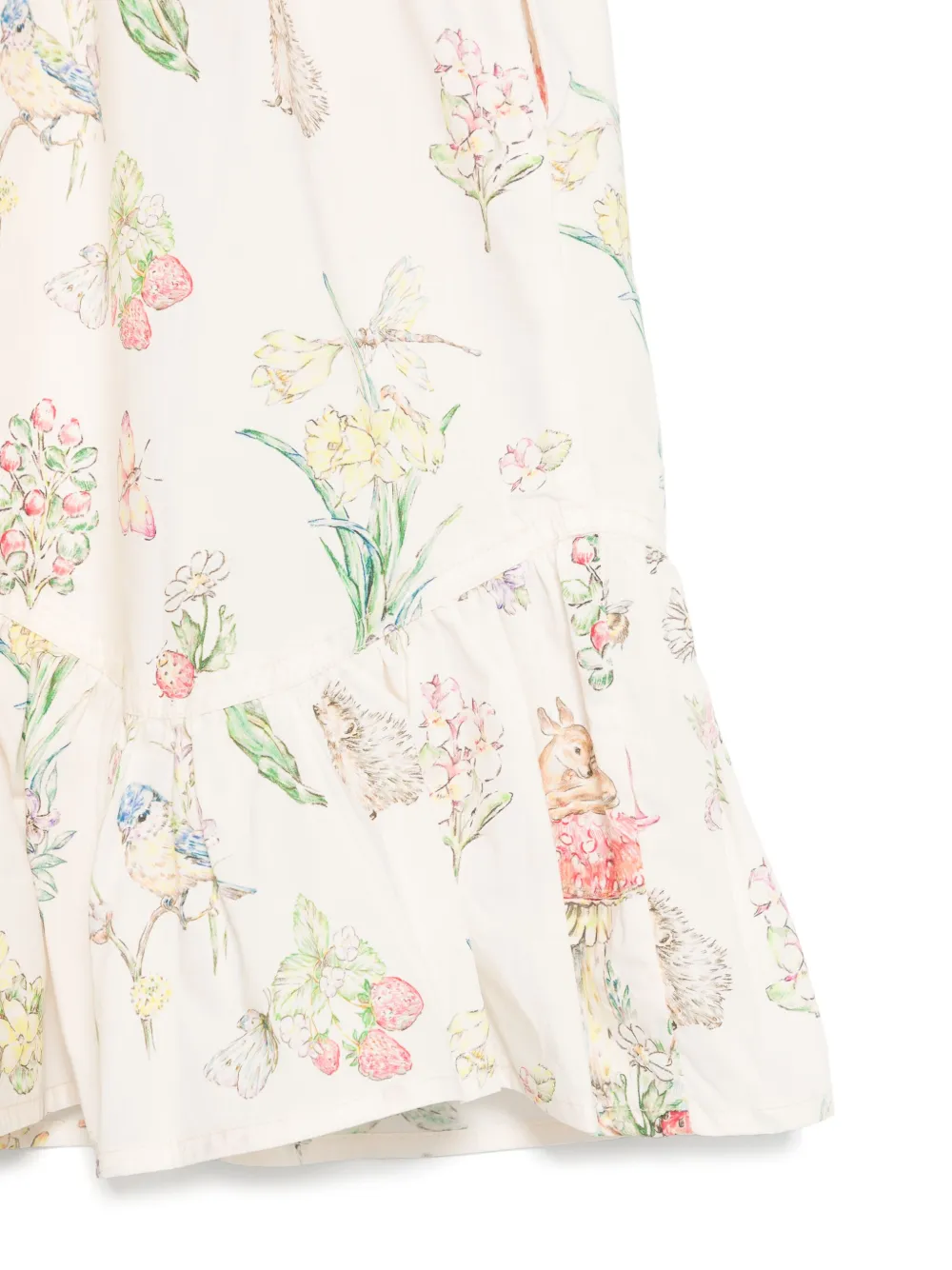 Stella McCartney Kids Jurk met bloemenprint Beige