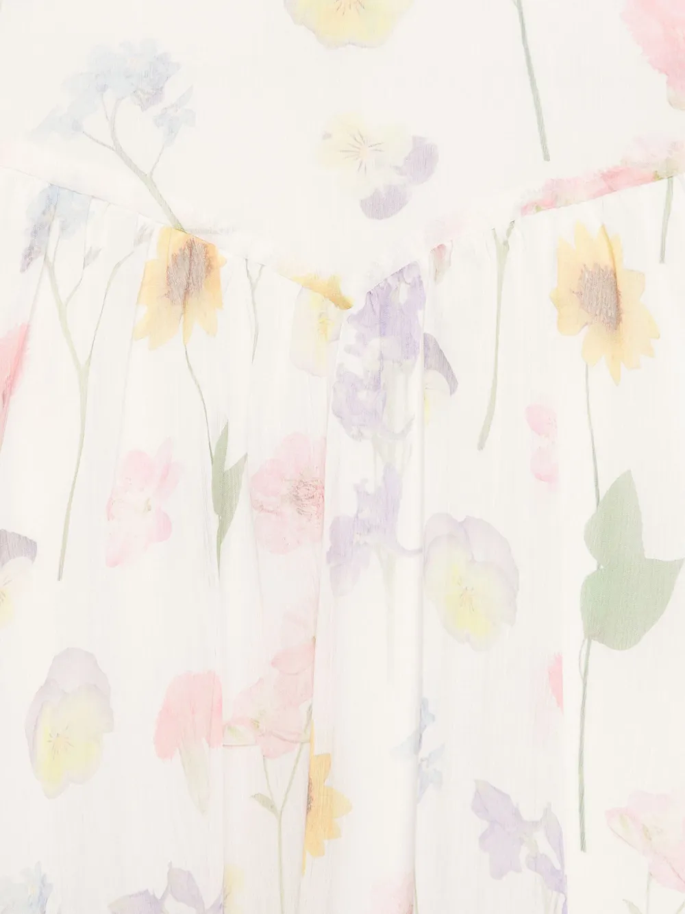Stella McCartney Kids Jurk met bloemenprint Beige