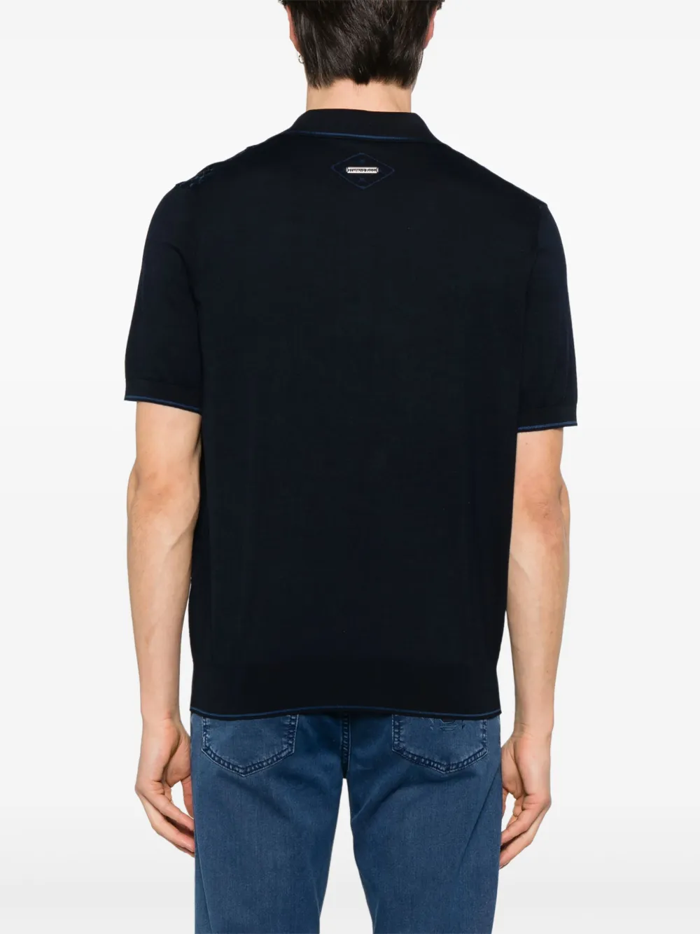 Stefano Ricci Patterned Polo Shirt In Blue