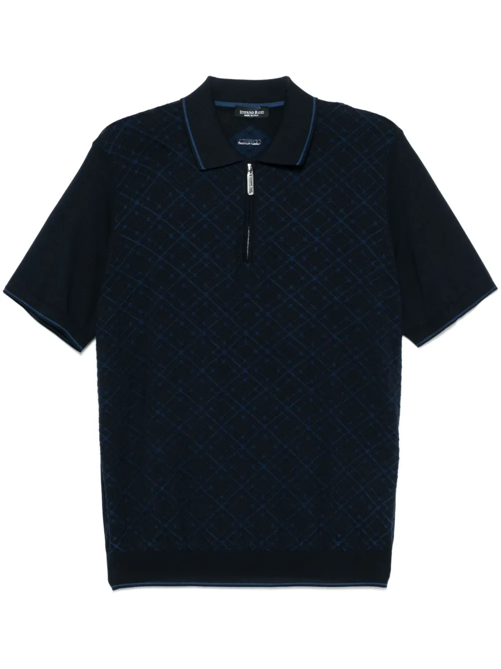 Stefano Ricci playera tipo polo con motivo | azul | Image 1