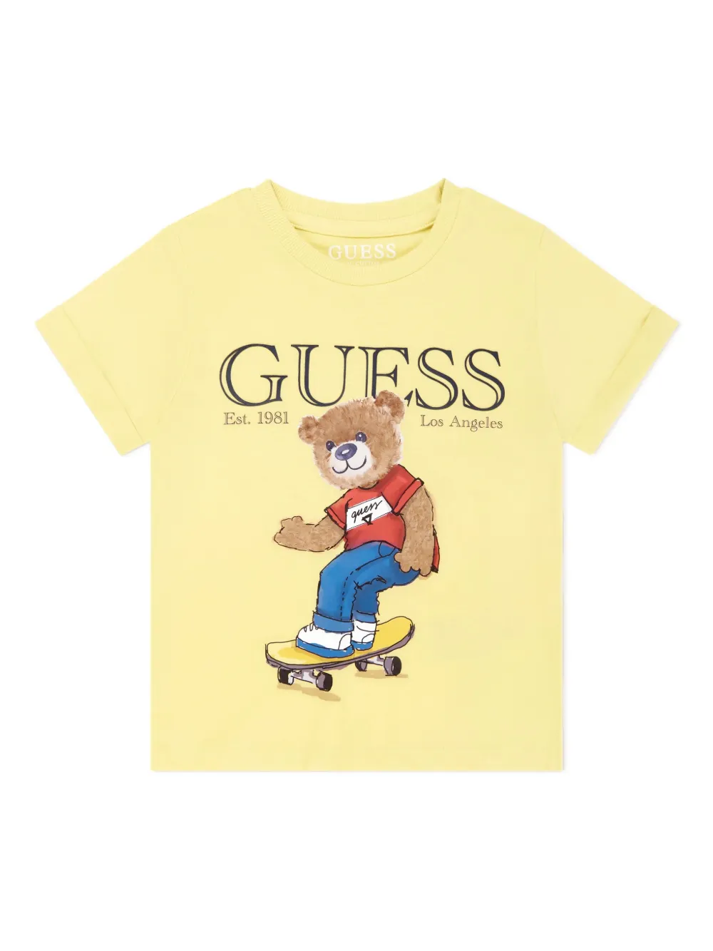 Image 1 of guess kids logo-print T-shirt