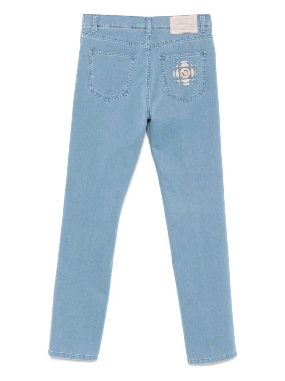 Stefano Ricci Jeans met toelopende pijpen - Blauw