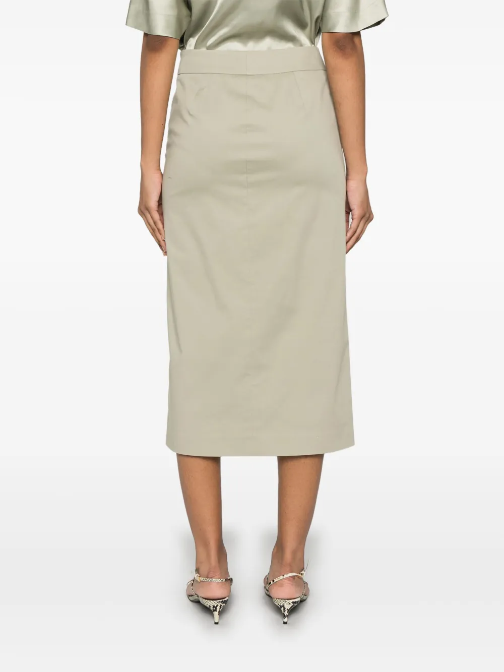Peserico Straight midi-rok Groen