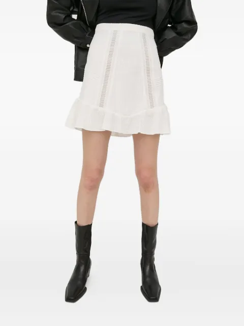 The Kooples embroidered ruffled mini skirt