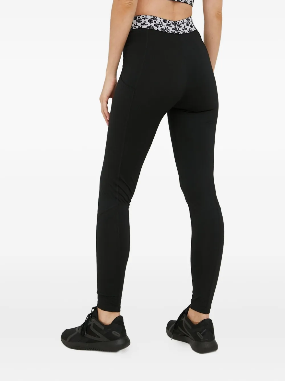The Kooples Legging met logoband - Zwart