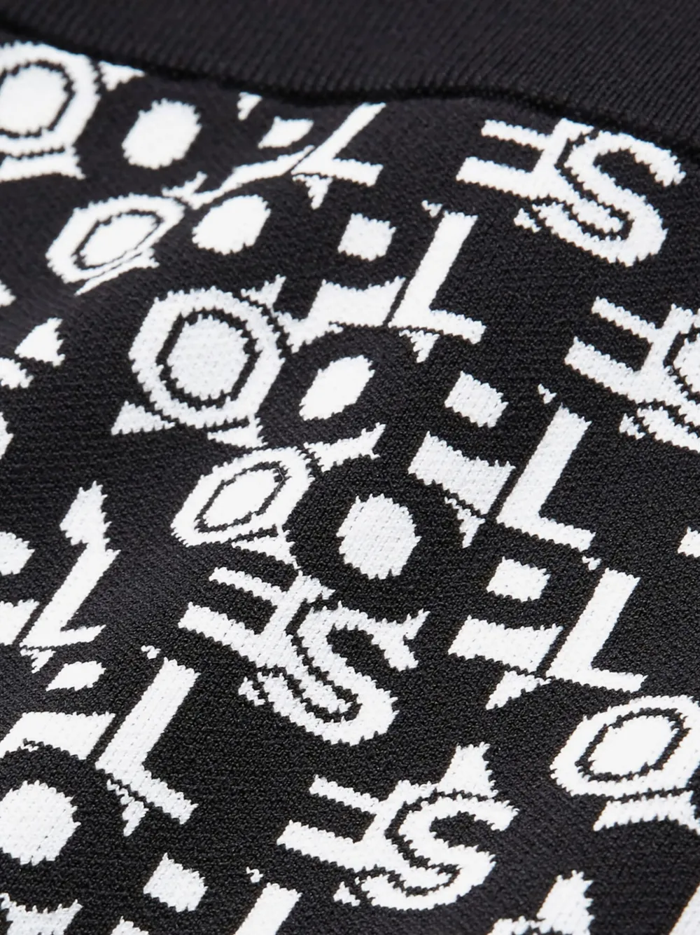 The Kooples Logo-pattern Knitted Mini Skirt In Black