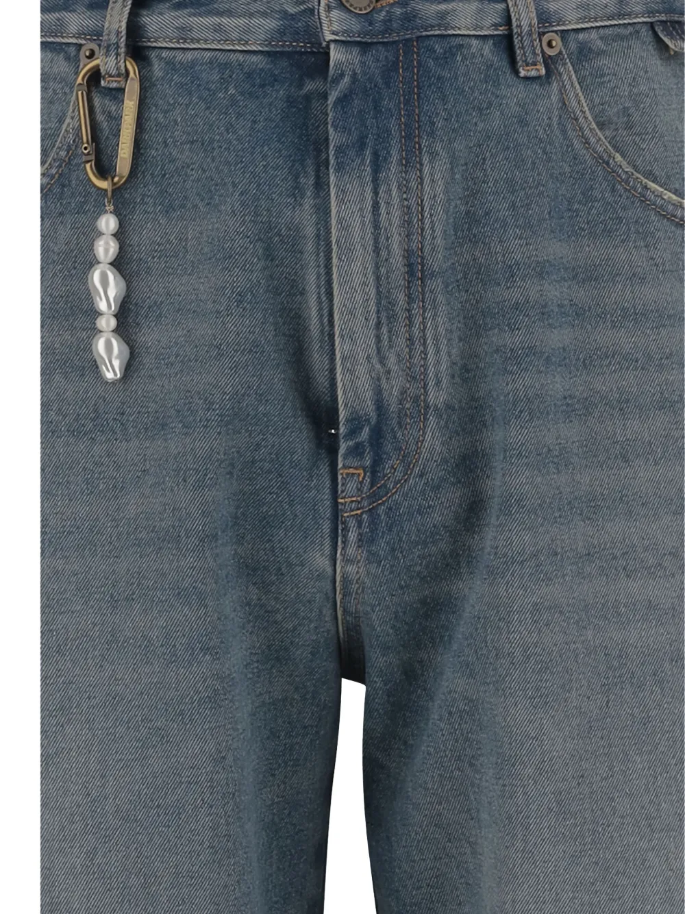 Darkpark High-waisted Straight-leg Jeans In Blue